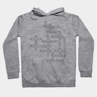 (1958HSSWT) Crossword pattern with words from a famous 1958 science fiction book. Hoodie